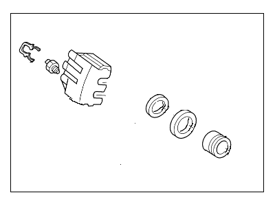 Ford 1L5Z-2V121-AARM Brake Caliper Assembly-Less Pads