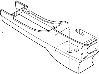 1996 Lincoln Continental Center Console Base - F6OZ54045A36AAC