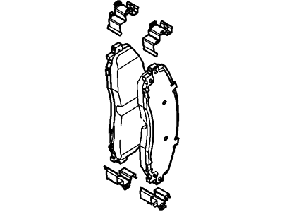 Motorcraft Front Brake Pad Set For Ford F-350 Super Duty 2013-2019 - 23597YS