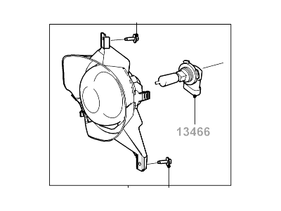 Ford 1L5Z-15200-AA Lamp Assembly - Fog - Front