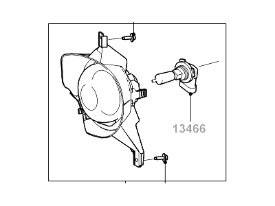 Ford 1L5Z-15200-BA Lamp Assembly - Fog - Front