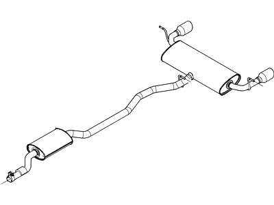 Ford CT4Z-5230-A Centre And Rear Muffler Assembly