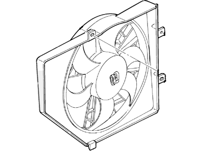 Mercury Tracer Cooling Fan Assembly - F4CZ-8C607-B