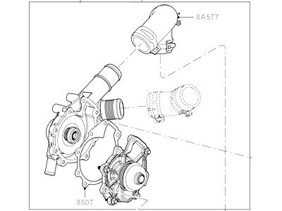 Ford 5M8Z-8501-B Pump Assembly - Water