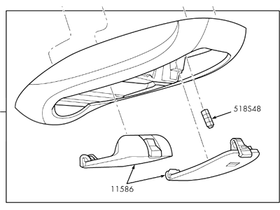 Ford 4C3Z-25519A70-AAA Console Assembly - Overhead