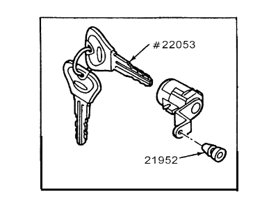 1997 Ford Escort Door Lock Cylinder - F7CZ-5422050-AA