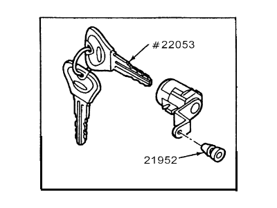 1999 Mercury Tracer Door Lock Cylinder - F8CZ-6322050-AB