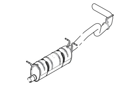 Ford BC3Z-5230-B Rear Muffler And Pipe Assembly