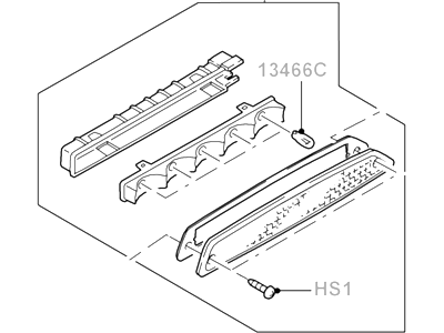 Ford 5L8Z-13A613-AA Lamp Assembly - Rear - High Mounted