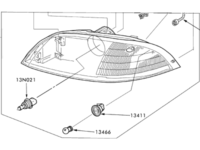 2000 Ford Windstar Headlight - XF2Z-13008-AA