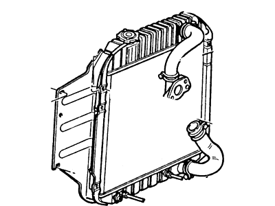 1980 Ford E-150 Radiator - F5UZ-8005-B