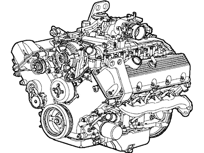 Ford 5W7Z-6007-DA Engine Assembly 5W7Z-6007-DA Ford Engine Assembly Illustration 1 of 1