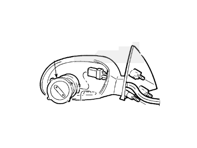 Ford 6F1Z-17682-C Glass Assembly - Rear View Outer Mirror