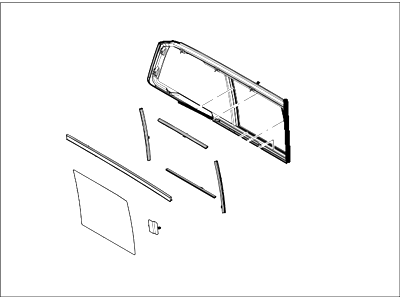 Ford DL3Z-15422B30-E Glass - Sliding