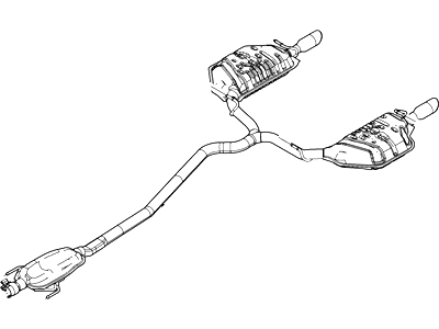 Ford 7H6Z-5230-AA Centre And Rear Muffler Assembly