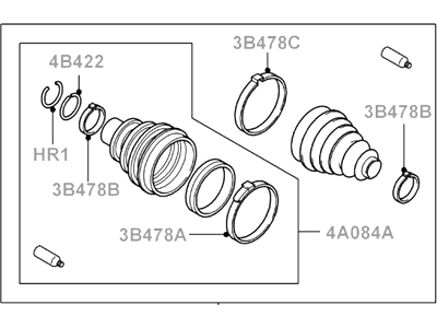 Ford Transit Connect CV Boot - 9T1Z-3A331-B