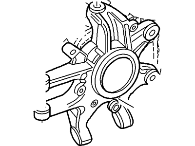 Ford XW4Z-5A969-AA Knuckle And Hub Assembly