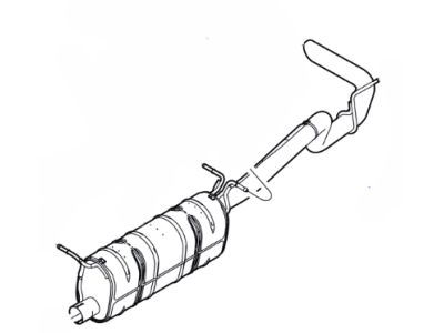 Ford 7C3Z-5230-E Rear Muffler And Pipe Assembly