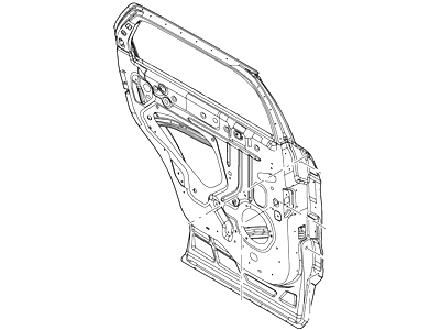 Ford BB5Z-7824631-A Door Assembly - Rear - Less Hinges