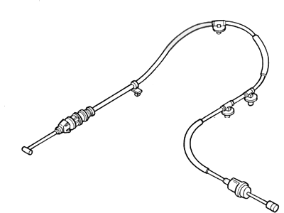 Ford XS4Z-9A758-BA Throttle Control Cable Assembly