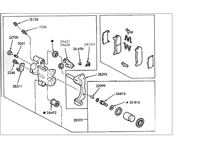 Ford F7CZ-2552-BA Rear Brake Assembly