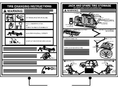 Ford 9L8Z-17A083-D Decal - Jack Operation