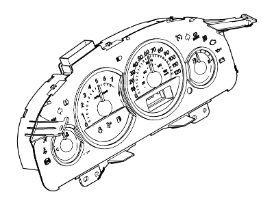 2005 Mercury Mariner Instrument Cluster - 5E6Z-10849-AA