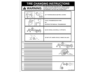 Ford 5F9Z-17A083-AA Decal - Jack Operation