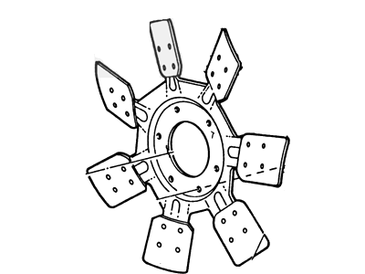 1989 Ford F Super Duty Fan Blade - E4TZ-8600-C