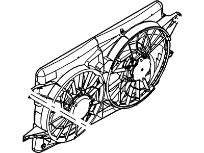 2006 Ford Freestar Cooling Fan Assembly - 5F2Z-8C607-CB