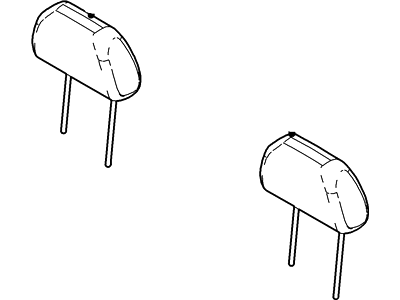 Ford 5F9Z-74611A08-CAD Head Rest Assembly