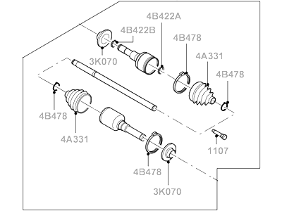 2005 Mercury Mountaineer Axle Shaft - 5L2Z-4K138-B