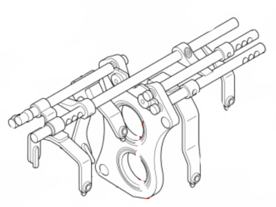 Ford BR3Z-7230-A Fork - 1st And 2nd Speed