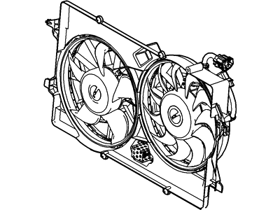 Ford 1S4Z-8C607-DC Fan And Motor Assembly