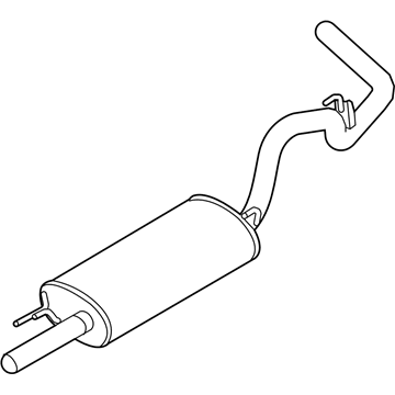 Ford JL3Z-5230-E Rear Muffler And Pipe Assembly
