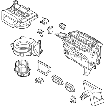 Ford CK4Z-19B555-C Evaporator And Housing Assembly