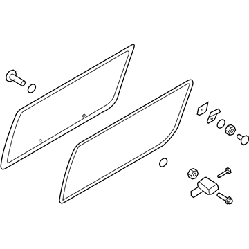 Ford 6C2Z-15297A27-AA Glass - Quarter Window