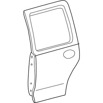 Ford YL8Z-7824631-AA Door Assembly - Rear - Less Hinges