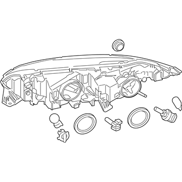 Spare parts headlight right Ford Transit Connect 03