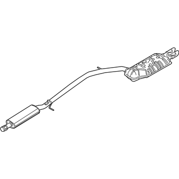 Ford 8A4Z-5230-A Rear Muffler And Pipe Assembly