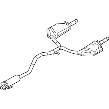 Ford 6E5Z-5230-AB Centre And Rear Muffler Assembly