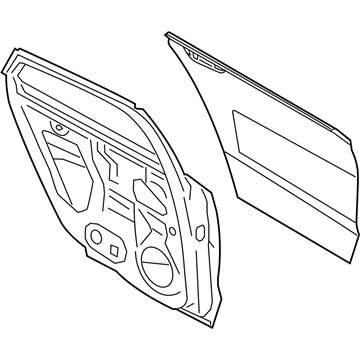 Ford DP5Z-5424631-A Door Assembly - Rear - Less Hinges