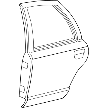 Ford 2W7Z-5424631-AA Door Assembly - Rear - Less Hinges