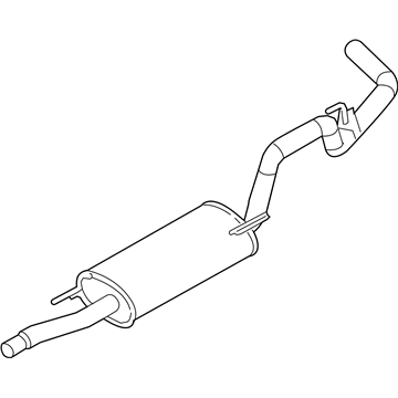 Ford BL3Z-5230-F Rear Muffler And Pipe Assembly