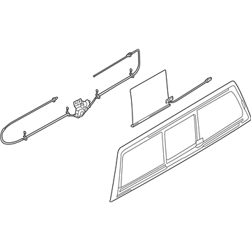 Ford FL3Z-1542006-E Glass - Sliding