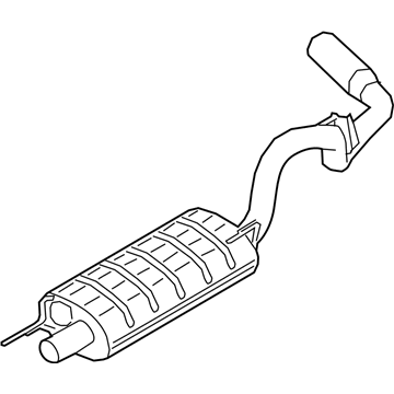 Ford JL3Z-5230-J Rear Muffler And Pipe Assembly