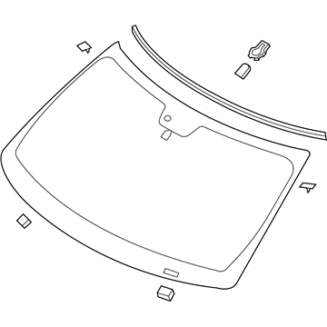 Ford FB5Z-7803100-A Windshield Glass