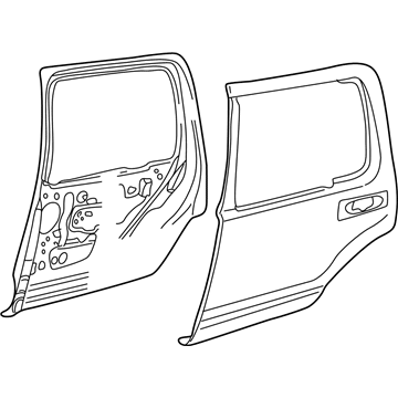 Ford 5C5Z-7824631-A Door Assy - Rear - Less Hinges