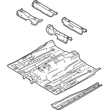 Ford F2GZ-5811135-A Pan Assembly - Floor - Front