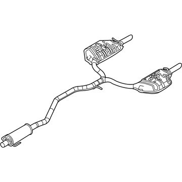 Ford 7E5Z-5230-CA Centre And Rear Muffler Assembly